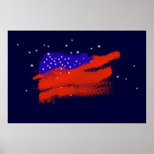 art flag, usa print