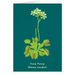 Art floral de plante carnivore cartes de vœux