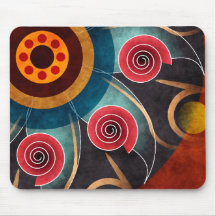 Art floral Mousepad de vecteur d'abrégé sur couleu Tapis De Souris