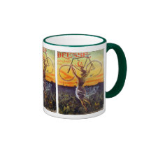 Art français vintage de bicyclette mugs à café