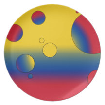 Art Gifts for Colombians: Flag Colours of Colombia Plates