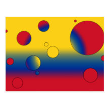 Art Gifts for Colombians: Flag Colours of Colombia Postcard