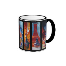 Art Glass Watercolor Menagerie Mug