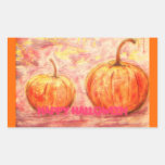 art heureux de Halloween Sticker Rectangulaire