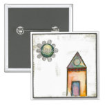 art house abstract modern button