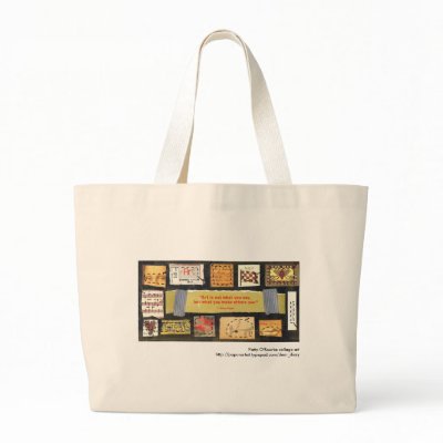 "Art is not..." Patty O'Rourke collage art bag by paporartist