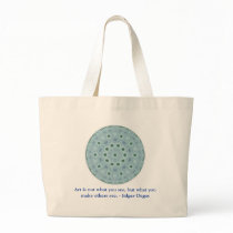 Art is not what you see, but what you make........ canvas bag