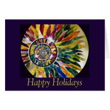 Art Leaves Gorgeous Happy Holidays Greeting Card