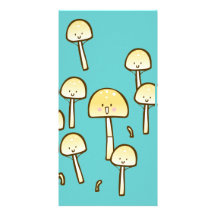 Art magique de griffonnage de champignons modèle pour photocarte