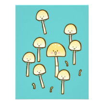 Art magique de griffonnage de champignons faire-parts