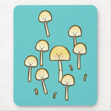 Art magique de griffonnage de champignons tapis de souris