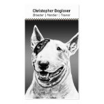 Art mignon de chien de bull-terrier cartes de visite personnelles
