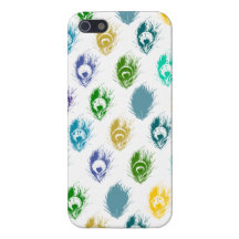 Art moderne d'impression de plumes de paon iPhone 5 case