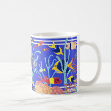 Art Mug: Cornish Fish. Blue Sea Aquarium