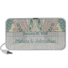 art nouveau abstract elegant wedding keepsake mini speaker