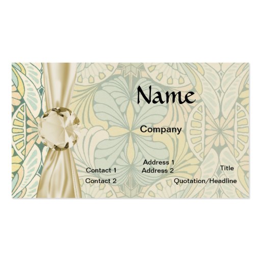 art nouveau abstract ornate pattern business cards