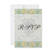 art nouveau abstract ornate pattern personalized invitation