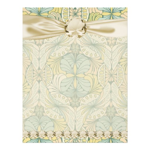 art nouveau abstract ornate pattern custom letterhead