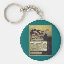 Art Nouveau ~ Aleardo Villa ~ Paris Keychain
