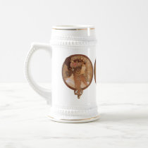 Art Nouveau - Alphonse Mucha Byzantine Head Coffee Mug