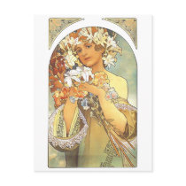 Art Nouveau - Alphonse Mucha "Flower" Postcards