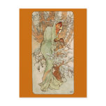 Art Nouveau - Alphonse Mucha - Winter Postcard