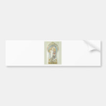 Art Nouveau Angel and Mother Bumper Sticker