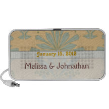 art nouveau art pattern wedding keepsake laptop speaker