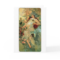 Art Nouveau ~ Autumn by Alphonse Mucha Cards