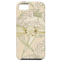 art nouveau beautiful spring floral pattern iPhone 5 covers