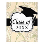 art nouveau beautiful spring floral pattern grad personalized invitation