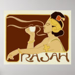 Art Nouveau, beautiful woman, coffee ad Print