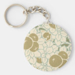 art nouveau berries fruit pattern keychains