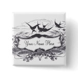Art Nouveau Birds Pin