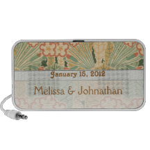 art nouveau botanical art wedding keepsake mp3 speakers