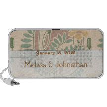 art nouveau botanical art wedding keepsake iPhone speaker