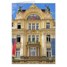 Art Nouveau Building, Prague Greeting Card