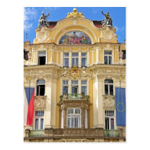 Art Nouveau Building, Prague Postcards