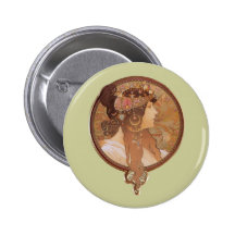 Art Nouveau - Byzantine Head, The Brunette Pin