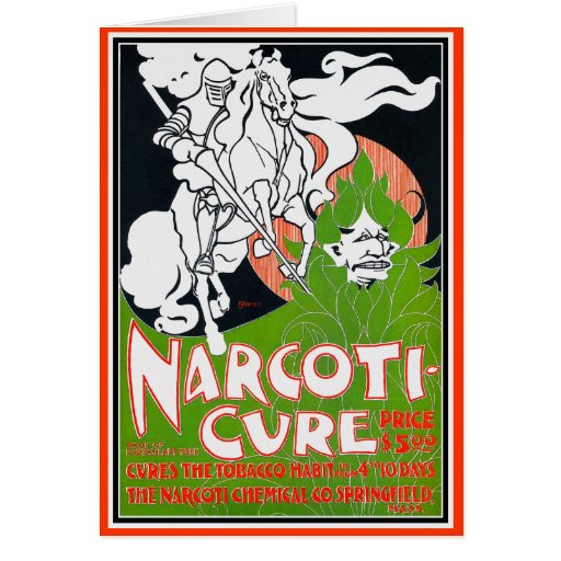 Art Nouveau Card: Narcoti-Cure -William H. Bradley