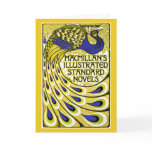 Art Nouveau Card: Peacock Illustration