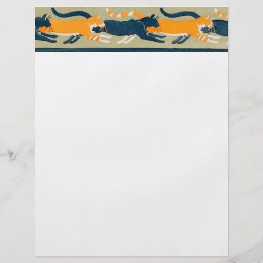 Art Nouveau Cats and Flowers Custom Flyer