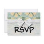 art nouveau dainty vintage floral pattern personalized announcements