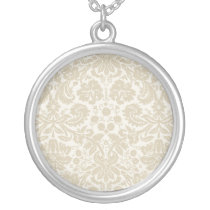 Art nouveau damask golden floral design