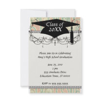 art nouveau dandelions art graduation announcements