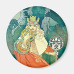 Art Nouveau de ~ d'Alphonse Maria Mucha Aimants Pour Réfrigérateur