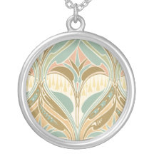 art nouveau decorative bliss pattern custom necklace
