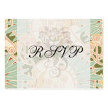 art nouveau decorative foliage floral business cards