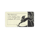 Art Nouveau Deer Damask Return Address Labels