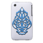 Art nouveau design element in lavender blue Case-Mate iPhone 3 case